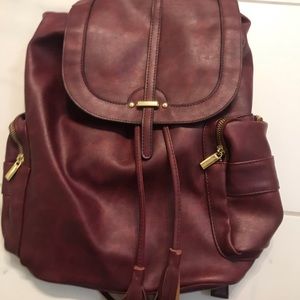 Massimo maroon backpack